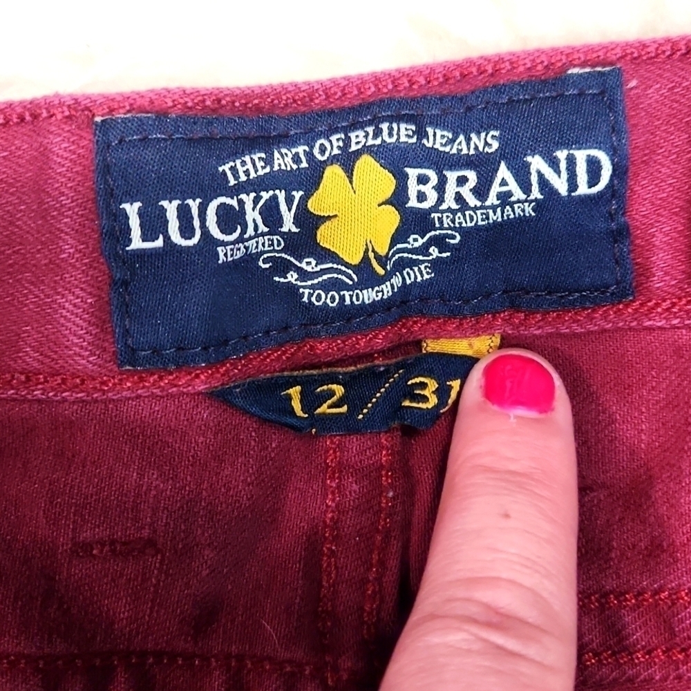 Lucky Brand Maroon Riley Cut Off Shirts - Picture 3 of 5